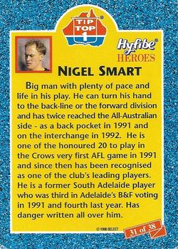 1996 Select Tip Top Hyfibe Heroes #31 Nigel Smart Back